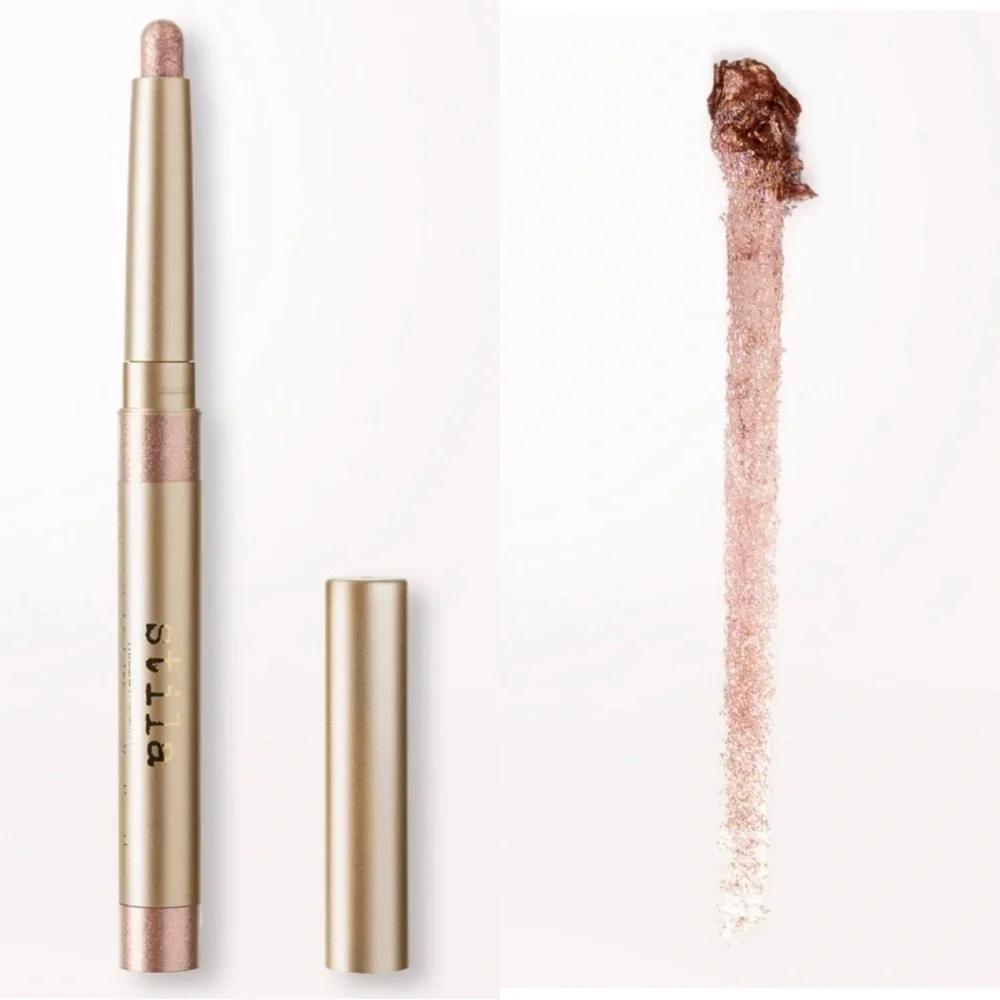 Stila Trifecta Lip Eye Cheek Eyeshadow Stick Kitten Champagne Glitter New in Box